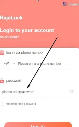 enter the login password